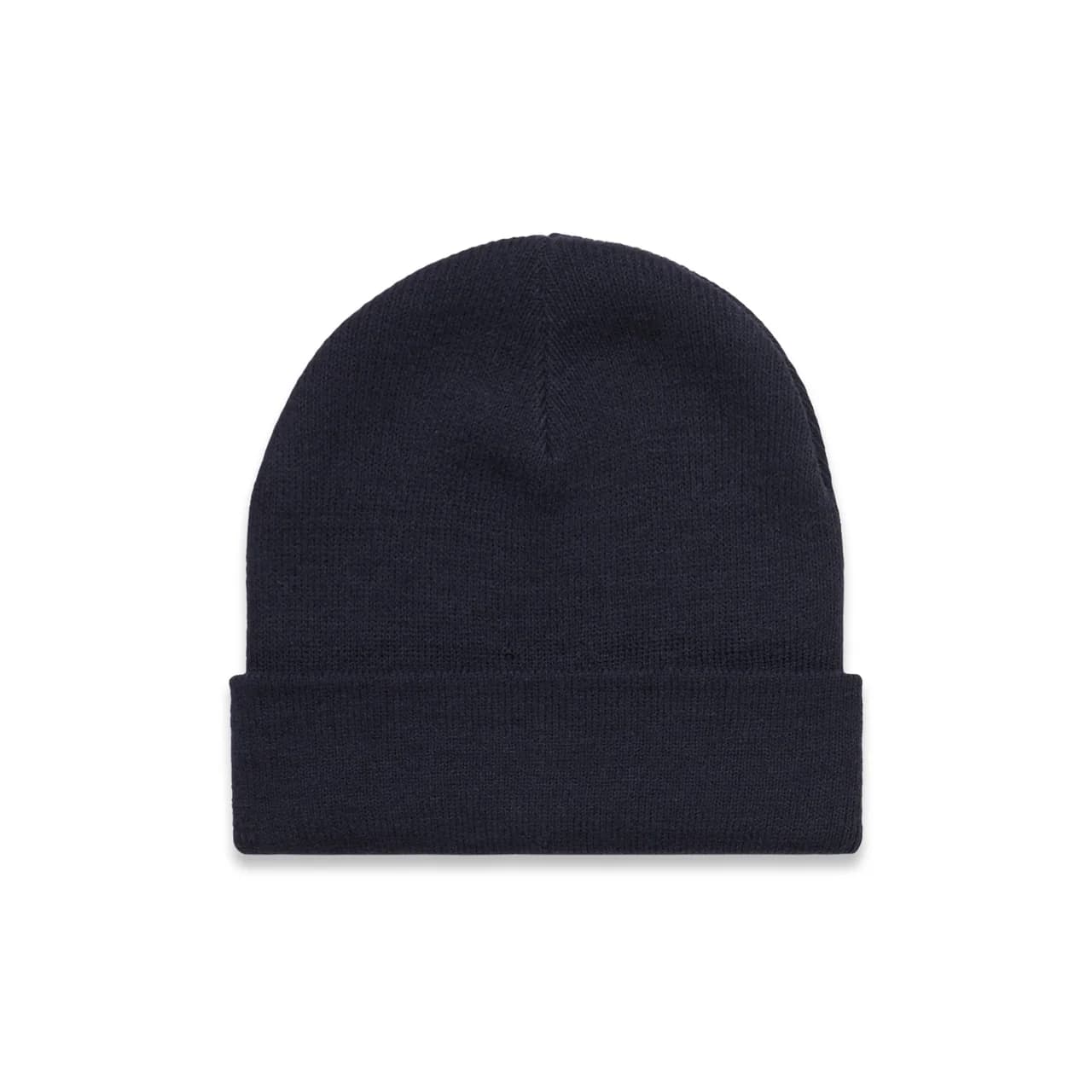 A folded rib cuff leaves a different area for branding than an unfolded hem.