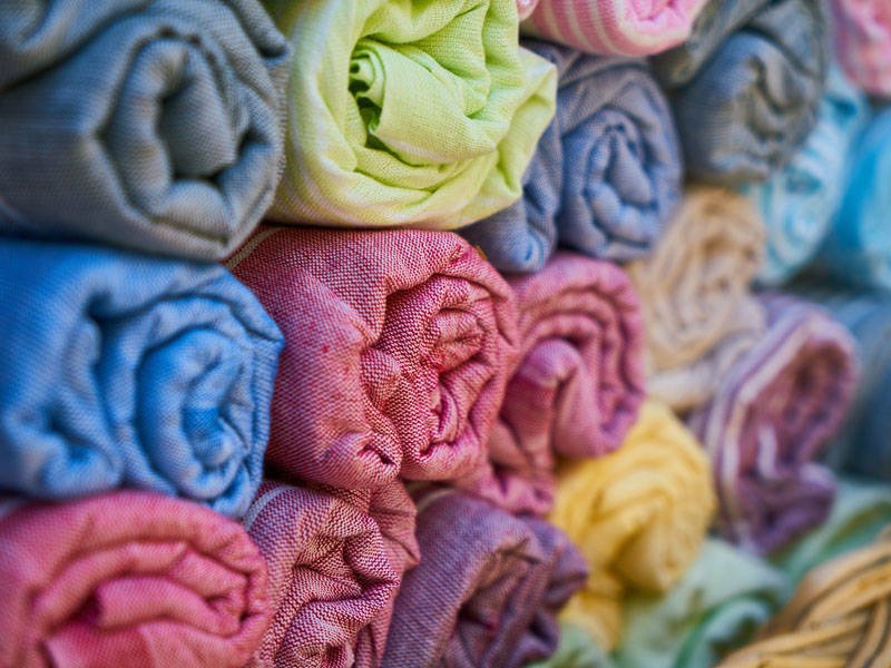 Fabric rolls prepared for custom clothing production