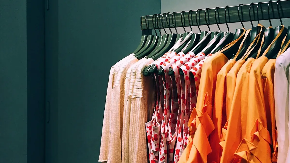 Assorted-color shirt lot hang on rack
